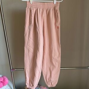 Adidas Peach/Pink High Rise Sweatpants S